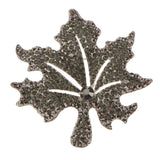 Maxbell Autumn Maple Leaf Brooch Pin Fashion Broach Xmas Wedding Party Jewelry Black