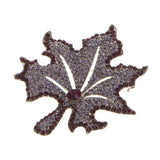 Maxbell Autumn Maple Leaf Brooch Pin Fashion Broach Xmas Wedding Party Jewelry Purple