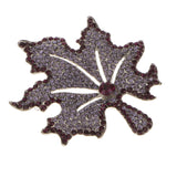 Maxbell Autumn Maple Leaf Brooch Pin Fashion Broach Xmas Wedding Party Jewelry Purple