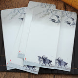Maxbell 20pcs Chinese washing painting Envelope Postcard Letter Storage Style G
