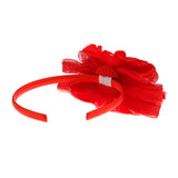 Maxbell Womens Fascinator Hat Headband Feather Cocktail Wedding Party Headpiece Red