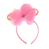 Maxbell Womens Fascinator Hat Headband Feather Cocktail Wedding Party Headpiece Pink