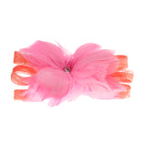 Maxbell Womens Fascinator Hat Headband Feather Cocktail Wedding Party Headpiece Pink