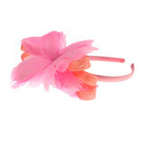 Maxbell Womens Fascinator Hat Headband Feather Cocktail Wedding Party Headpiece Pink