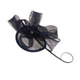 Maxbell Ladies Kentucky Derby Hat Fascinator Cocktail Wedding Headpiece Dark Blue