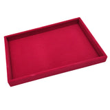 Maxbell Rose Pink Velvet Jewelry Display Organizer Box Tray Showcase Blank Tray