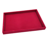 Maxbell Rose Pink Velvet Jewelry Display Organizer Box Tray Showcase Blank Tray