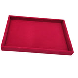 Maxbell Rose Pink Velvet Jewelry Display Organizer Box Tray Showcase Blank Tray