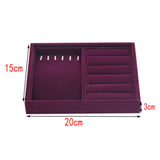 Maxbell Elegant Velvet Stackable Jewelry Display Tray Case Ring Necklace Tray