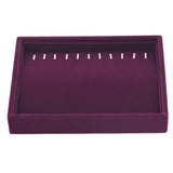 Maxbell Elegant Velvet Stackable Jewelry Display Tray Case Necklace Display