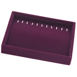 Maxbell Elegant Velvet Stackable Jewelry Display Tray Case Necklace Display