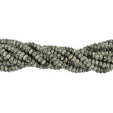 Maxbell 5x8mm Black Sesame Kiwi Quartz Faceted Rondelle Gemstone Loose Beads 15Inch
