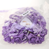 Maxbell Heart Shape Flower Hanging Wedding Ring Pendant Jewelry Box Case Holder  Purple