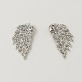 Maxbell Punk Women's Cool Jewelry Angel Wings Rhinestone Drop Earrings Stud Silver