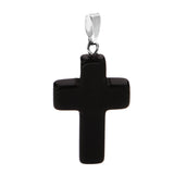 Maxbell 5pcs Unisex Crystal Cross Shape Charm Pendants Fashion Jewelry DIY  Black