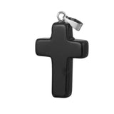 Maxbell 5pcs Unisex Crystal Cross Shape Charm Pendants Fashion Jewelry DIY  Black