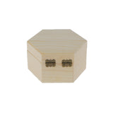 Maxbell Phenovo Unpainted Plain Hexagonal Wooden Jewelry Box Trinket Chest Gift Box