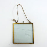 Maxbell Antique Brass Glass Picture Photo Frame Hanging Retro Portrait 5.5 x 6.3"