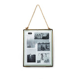 Maxbell Vintage Antique Brass Glass Picture Photo Frame Hanging Portrait 5 x 7 inch