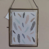 Maxbell Vintage Antique Brass Glass Picture Photo Frame Hanging Portrait 5 x 7 inch