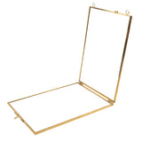 Maxbell Vintage Antique Brass Glass Picture Photo Frame Hanging Portrait 5 x 7 inch