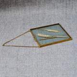Maxbell Vintage Antique Brass Glass Picture Photo Frame Hanging Portrait 5 x 7 inch