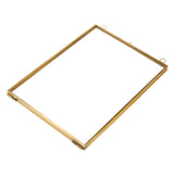 Maxbell Vintage Antique Brass Glass Picture Photo Frame Hanging Portrait 5 x 7 inch