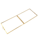 Maxbell Vintage Antique Brass Glass Picture Photo Frame Hanging Portrait 5 x 7 inch