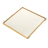 Maxbell Vintage Antique Brass Glass Picture Photo Frame Hanging Portrait 6.3 x 6.3"