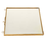 Maxbell Vintage Antique Brass Glass Picture Photo Frame Hanging Portrait 6.3 x 6.3"