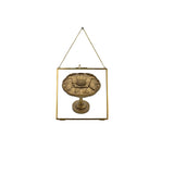 Maxbell Vintage Antique Brass Glass Picture Photo Frame Hanging Portrait 6.3 x 6.3"