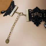 Maxbell Punk Women Girls Gothic Black Lace Choker Chunky Chain Necklace