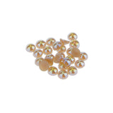 Maxbell 1000x Half Round Flat Back Pearls Scrapbook Embellishments 3mm Light Coffee