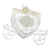 Maxbell Happy Wedding Day Metal Carriage Candy Gift Box Wedding Party Decor Beige