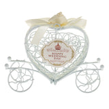 Maxbell Happy Wedding Day Metal Carriage Candy Gift Box Wedding Party Decor Beige