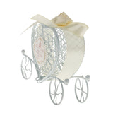 Maxbell Happy Wedding Day Metal Carriage Candy Gift Box Wedding Party Decor Beige