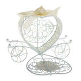 Maxbell Happy Wedding Day Metal Carriage Candy Gift Box Wedding Party Decor Beige