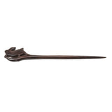 Maxbell Retro Sandalwood Jade Rabbit Shape Hair Stick Hairpin Hair Accessory  Black