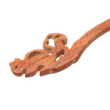 Maxbell Retro Simple Squirrel Chopstick Hair Stick Pin Wood Hair Accessories Red