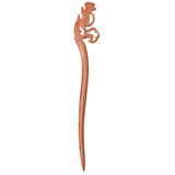Maxbell Retro Simple Squirrel Chopstick Hair Stick Pin Wood Hair Accessories Red