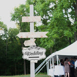 Maxbell Wooden Printed Arrow Wedding Direction Sign Outdoor Garland Yard Decor Right