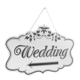 Maxbell Wooden Printed Arrow Wedding Direction Sign Outdoor Garland Yard Decor Left