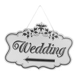 Maxbell Wooden Printed Arrow Wedding Direction Sign Outdoor Garland Yard Decor Left