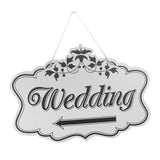 Maxbell Wooden Printed Arrow Wedding Direction Sign Outdoor Garland Yard Decor Left