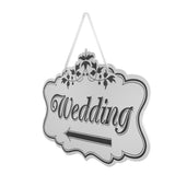 Maxbell Wooden Printed Arrow Wedding Direction Sign Outdoor Garland Yard Decor Left