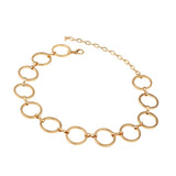 Maxbell Stylish Alloy O Shape Hollow Out Collar Necklace Women Lady Jewelry Gold