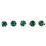 Maxbell Crystal Large Hole Metal Loose Beads Charms DIY Jewelry Findings Green