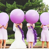 Maxbell 2pcs 36" Big Balloon with Tassels Birthday Wedding Party Decor Light purple