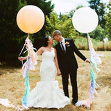 Maxbell 2pcs 36" Big Balloon with Tassels Birthday Wedding Party Decor Light Pink