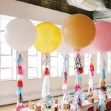 Maxbell 2pcs 36" Big Balloon with Tassels Birthday Wedding Party Decor Light Pink